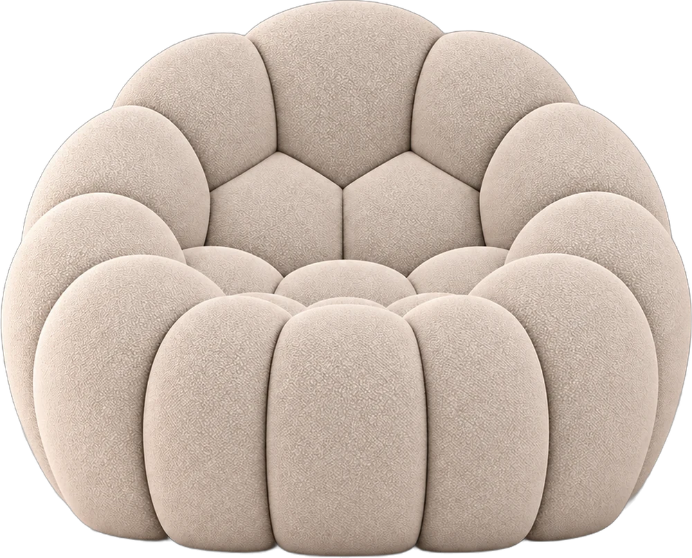 Fauteuil Nuage Solo, coloris Crème