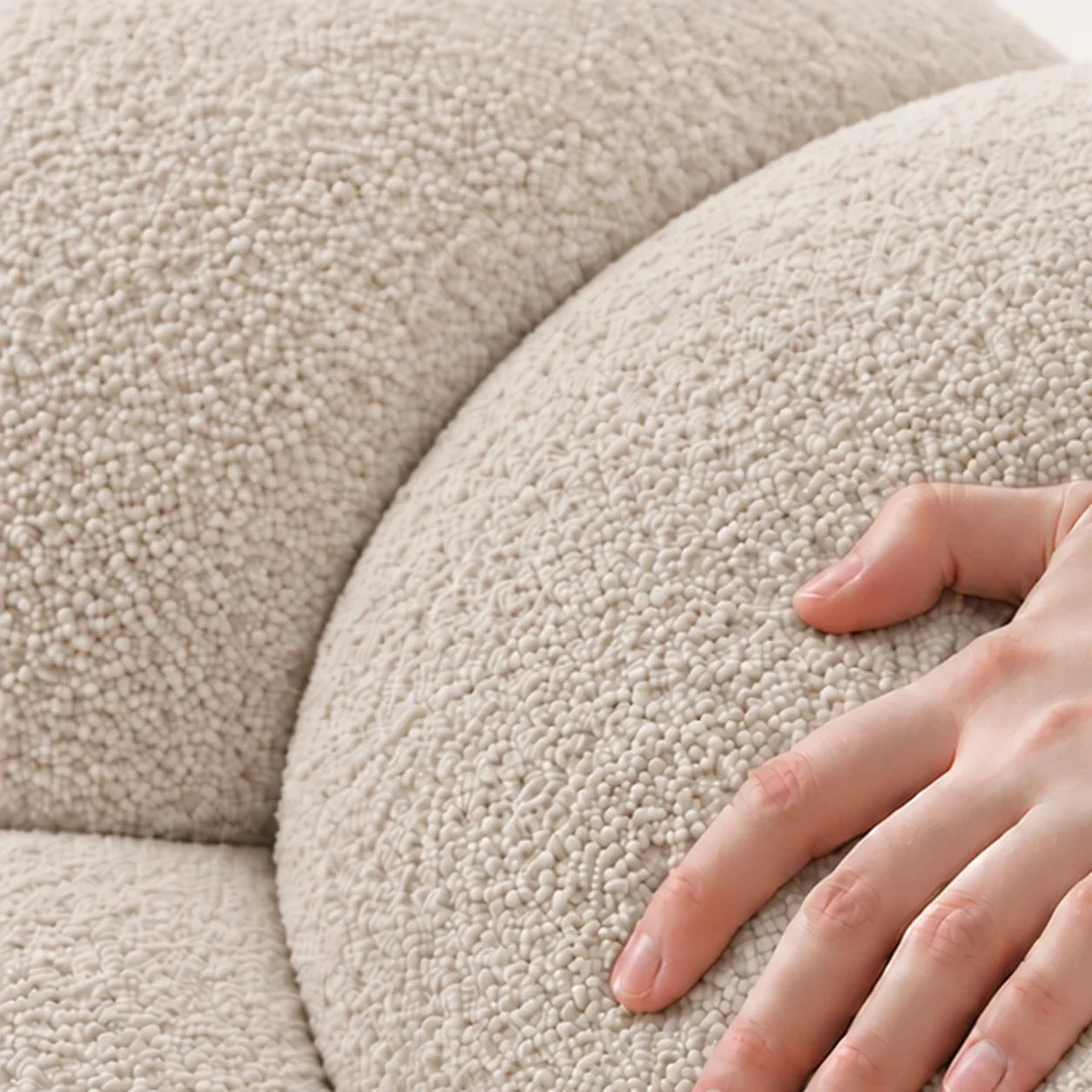 Gros plan sur le tissu bouclé